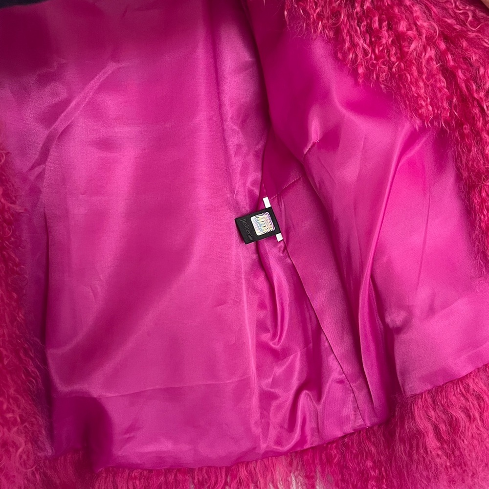 Just Cavalli Pink Fur Coat Size IT38 - Picture 5 of 7